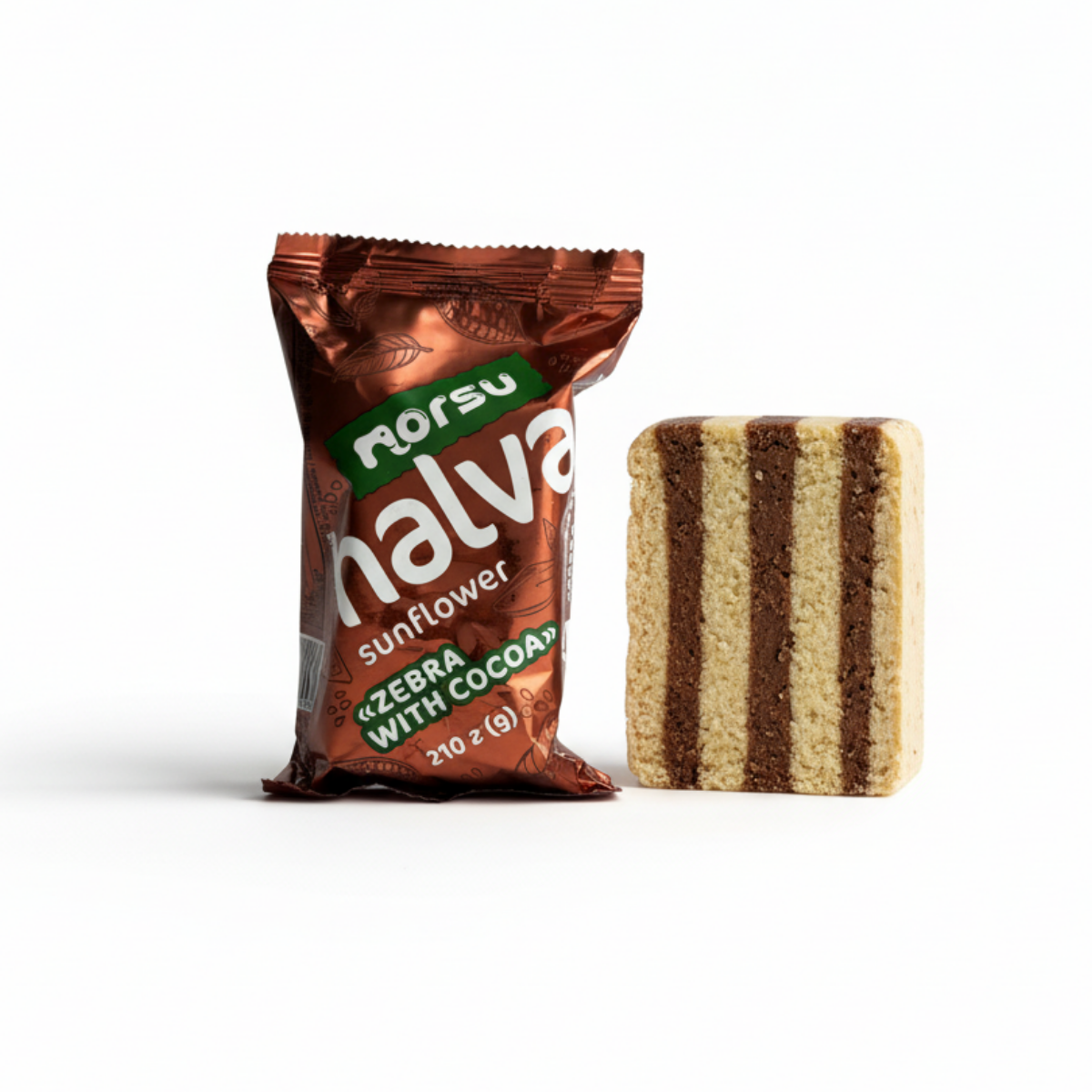 Chałwa słonecznikowa „Norsu” z kakao, 210g