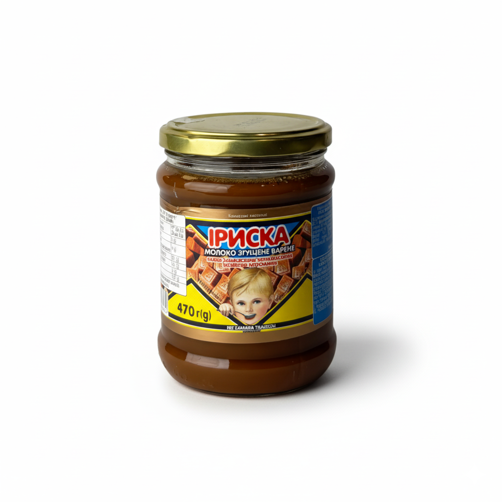 Mleko skondensowane gotowane „Pierwomajsk” Iryska 470g
