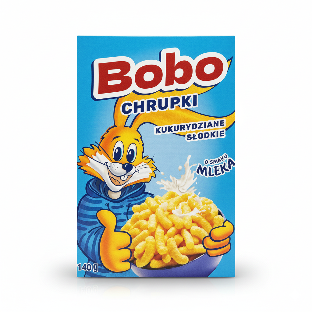 Chrupki kukurydziane o smaku Mleka „Bobo” 140g
