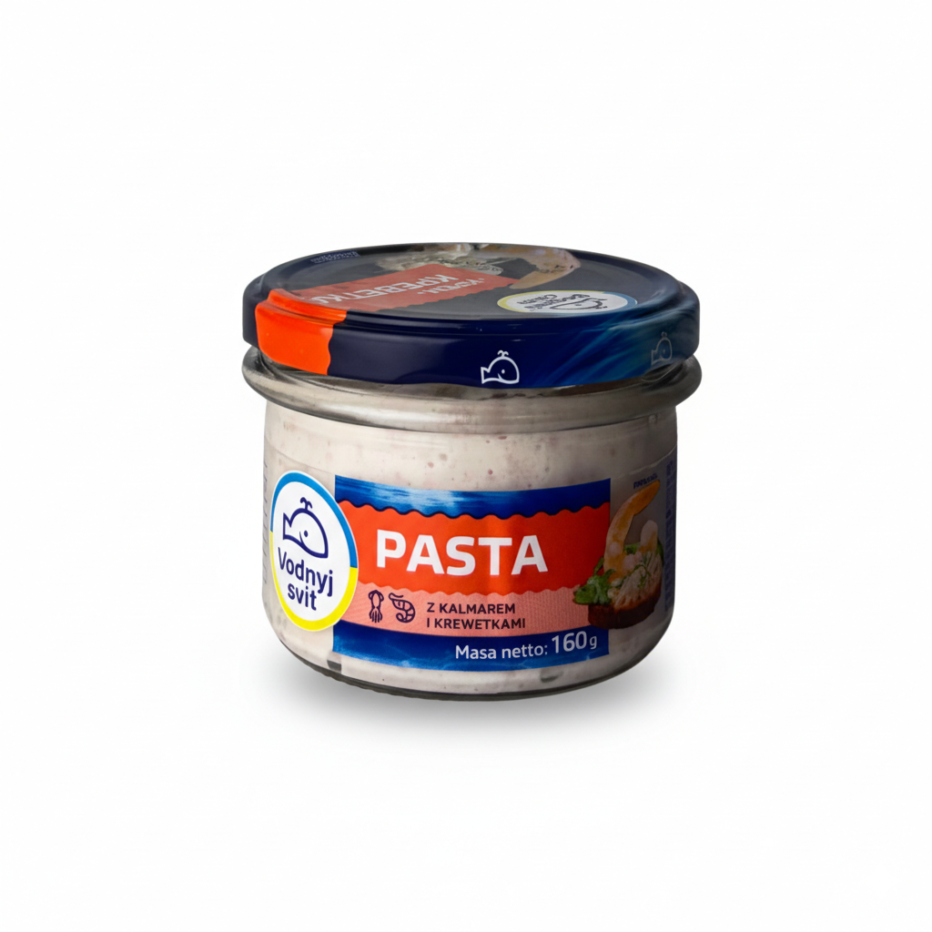 Pasta Vodnyj svit z kalmarow i krewetek 160g