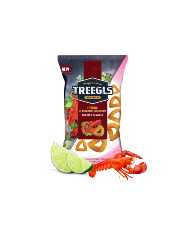 Палички кукурудзяні Treegls зі смаком омара 75г