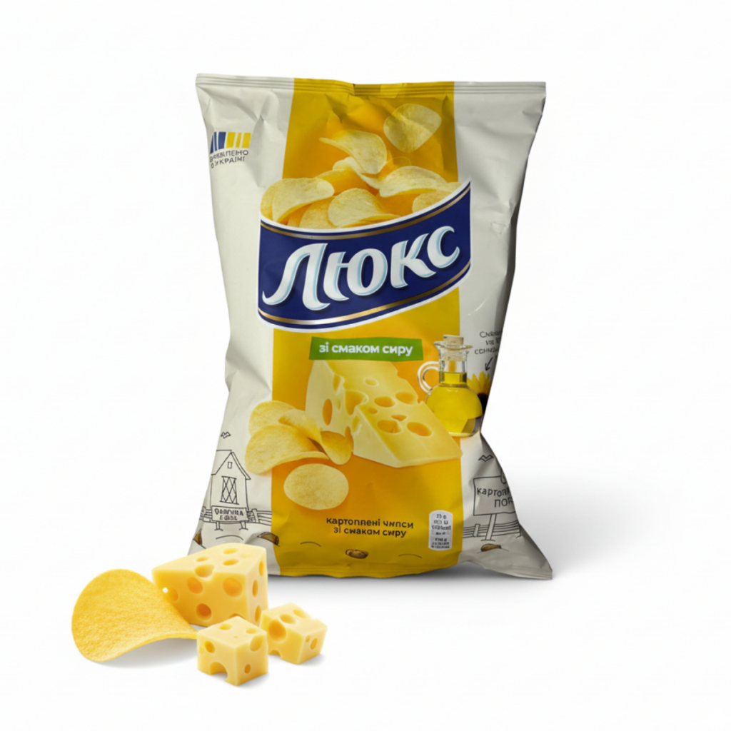 Чіпси «Люкс» зі смаком сиру 125г