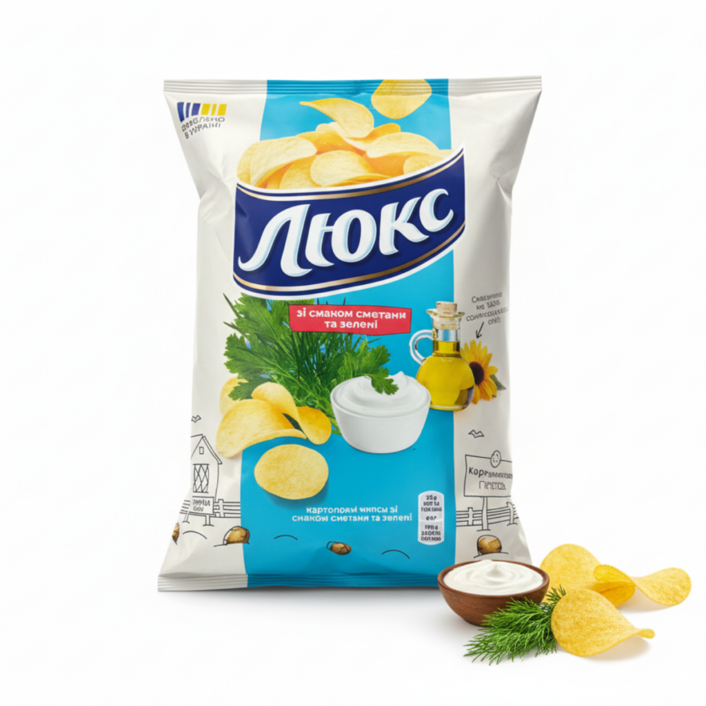 Сhipsy ziemniaczane o smaku Śmietany z Ziołami „Luks” 125g