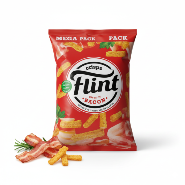 Sucharki „Flint” o smaku bekonu 70g