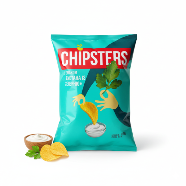 Chipsy „Chipsters” o smaku śmietany i ziół 60g