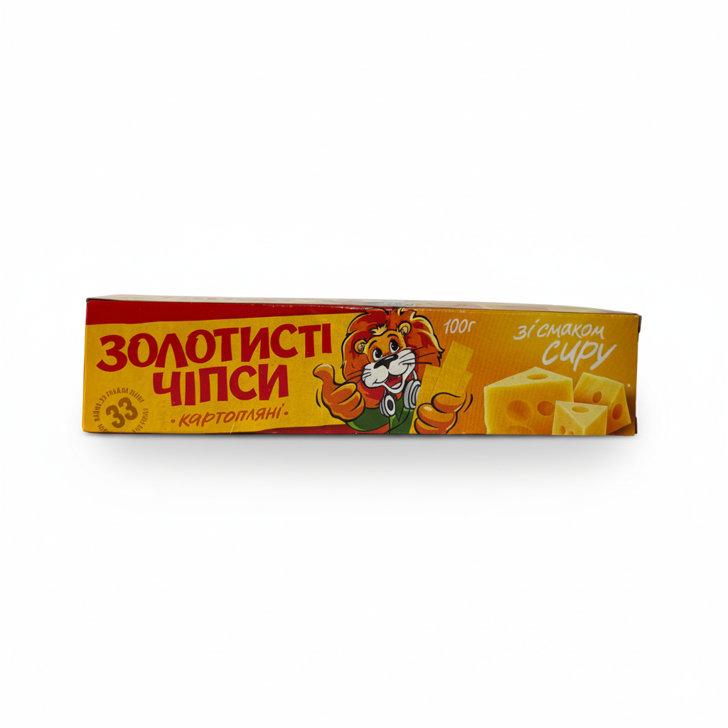 Чіпси «Золотисті» зі смаком сиру 100г