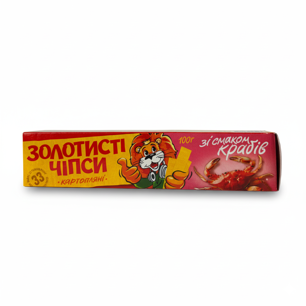 Чіпси «Золотисті» зі смаком краба 100г