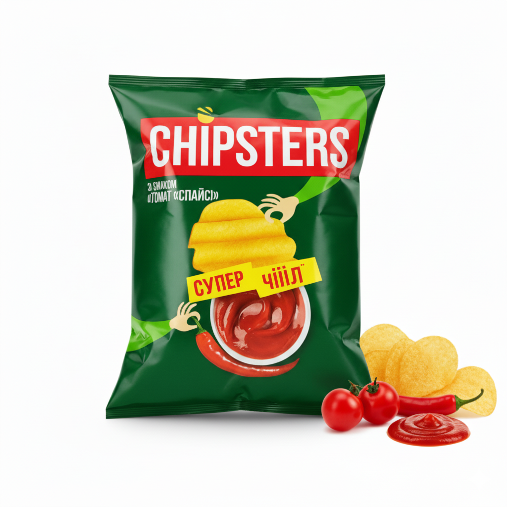 Chipsy „Chipsrter`s” o smaku tomat spicy 120g