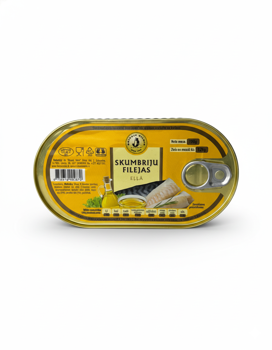 Філе макрелі в олії «Brivais Vilnis» 190g