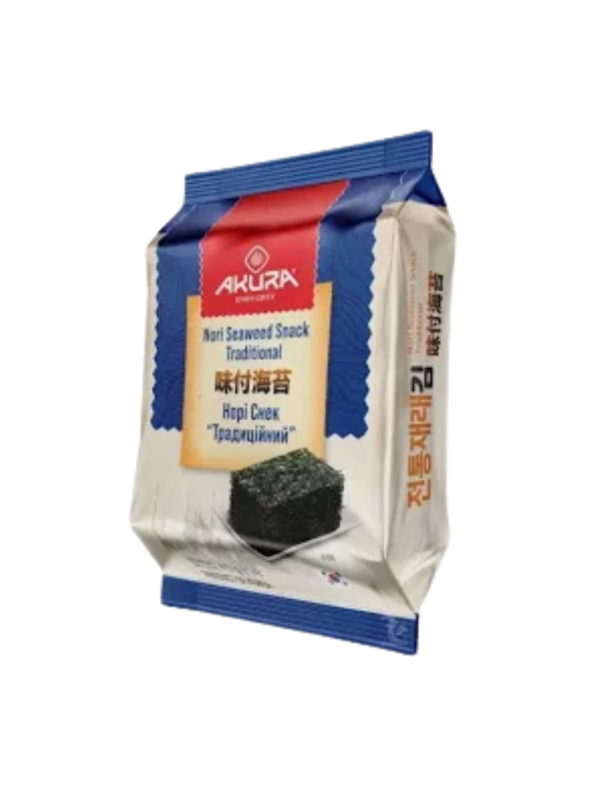 Chipsy z alg morskich nori Tradycyjne „Akura” 4,5g