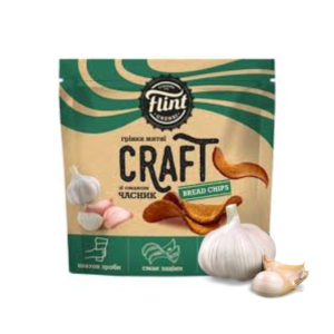 Grzanki Craft faliste Do beczkowego o smaku czosnku 90g