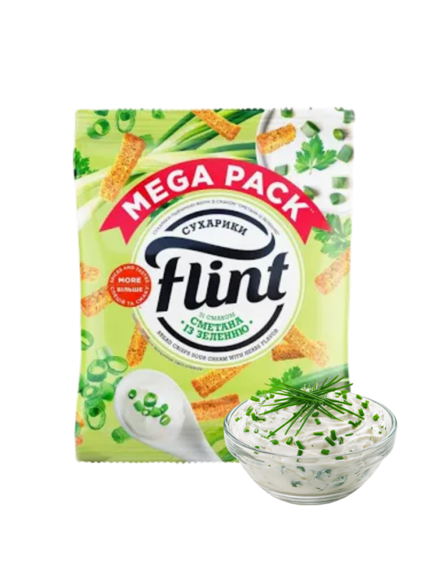 Sucharki „Flint” o smaku śmietany z ziołami 110g