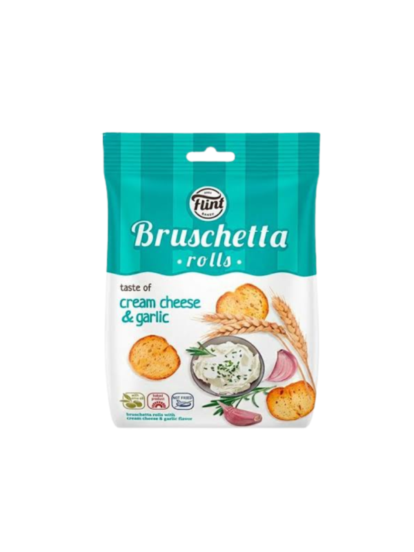 Sucharki chlebowe o smaku Sera z Czosnkiem „Flint” Rolls 65g