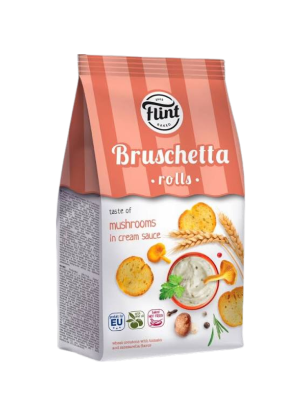 Sucharki chlebowe o smaku Grzybów w Sosie „Flint” Rolls 65g