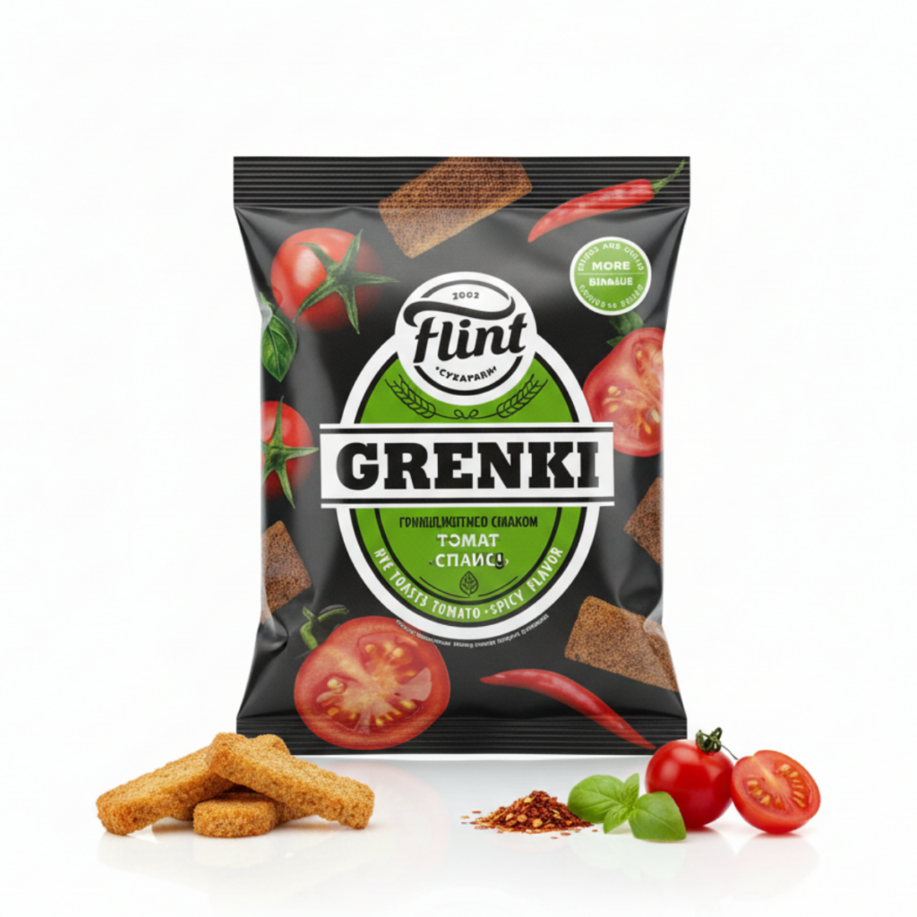 Grzanki „Flint” o smaku tomat spicy 70g