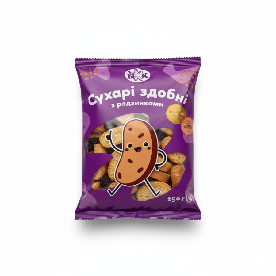 Сухарі "З родзинками" БКК 250г