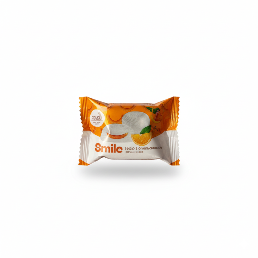 Zefir o smaku pomarańczowym "Smile" 50g