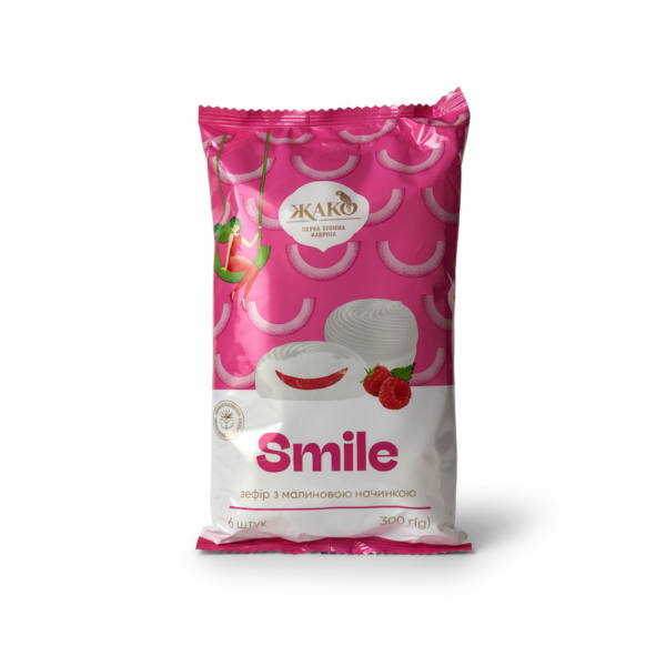 Zefir o smaku malinowym "Smile" 300g