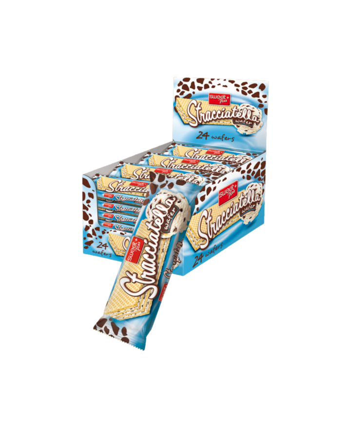 Вафля Sweet Plus Stracciatella з молочним кремом та шоколадом 32г