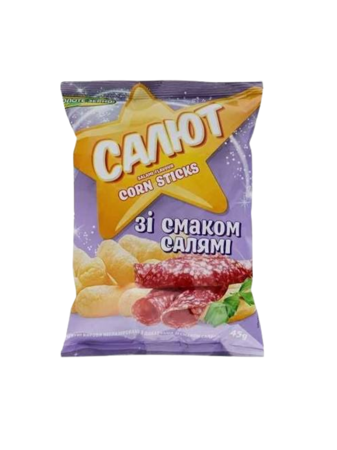 Снеки кукурудзяні зі смаком салямі «Салют» 45г