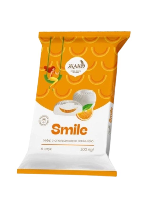 Zefir o smaku pomarańczowym "Smile" 300g
