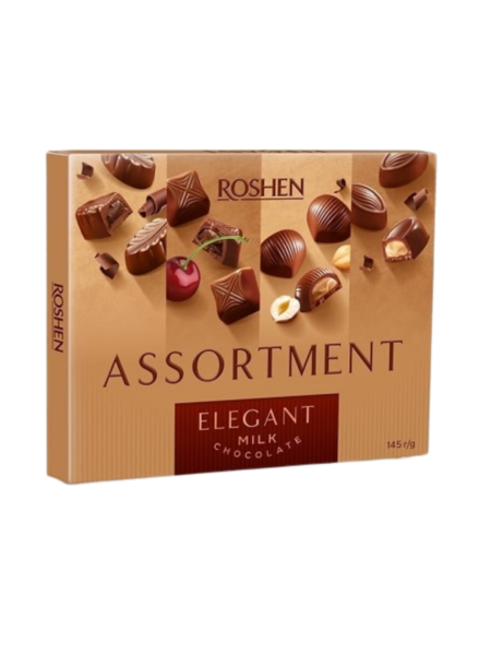 Набір цукерок, коробка "Assortment Elegant" Roshen 145 г