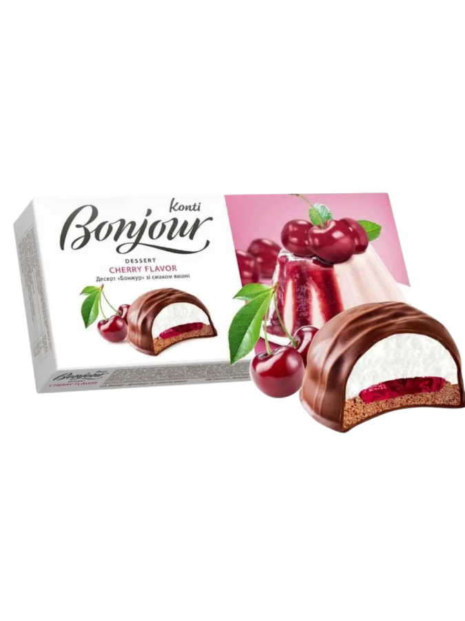 Десерт "Bonjour" Konti зі смаком вишні 232 г