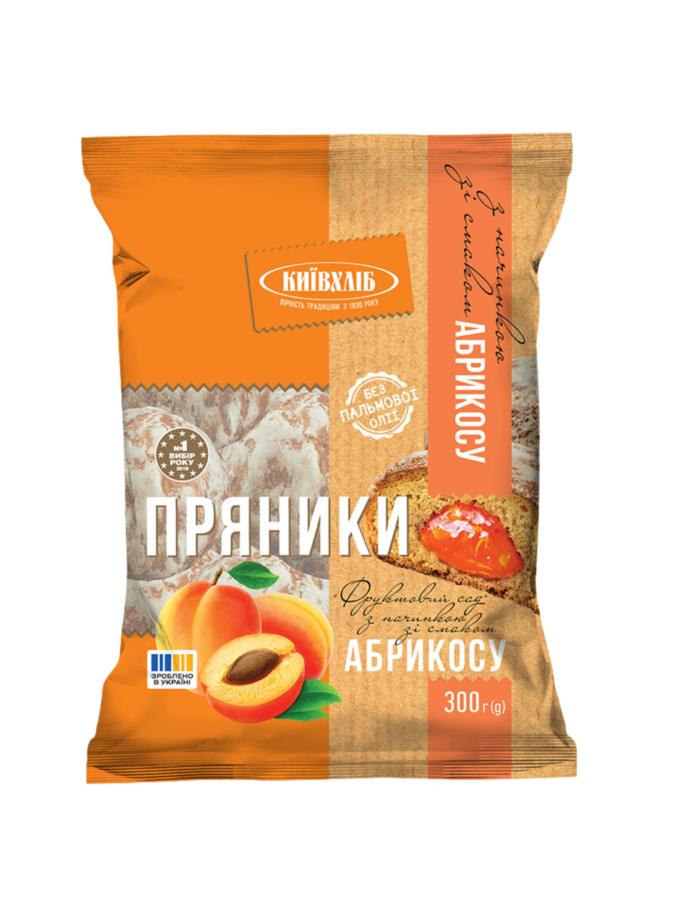 Пряники "З абрикосовою начинкою" Київхліб 300 г