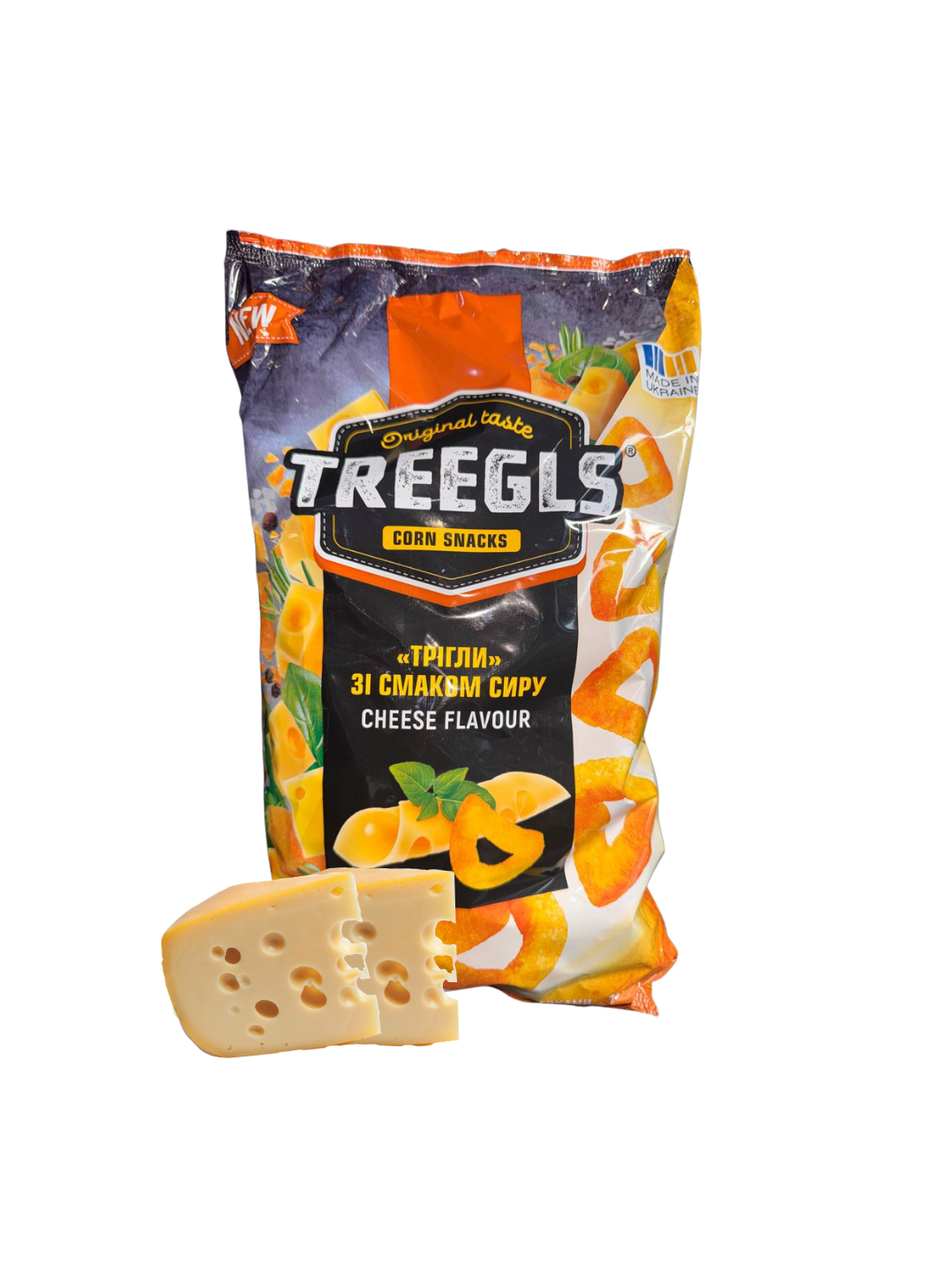 Снеки кукурудзяні зі смаком сиру «Treegls» 150г
