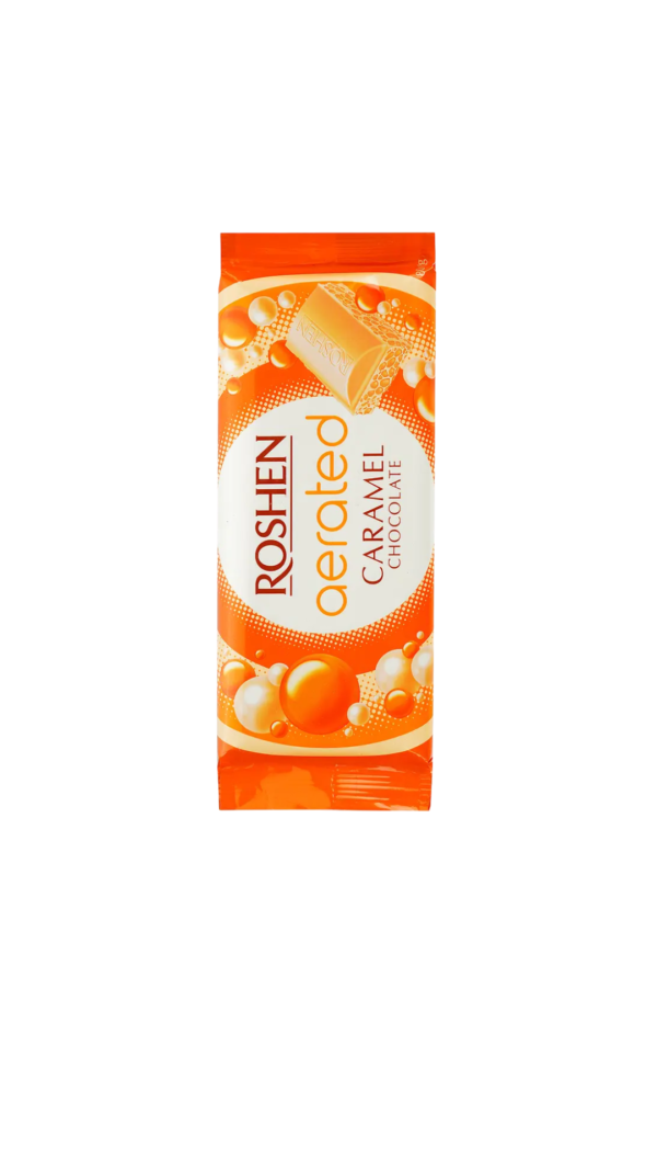 Шоколад білий пористий Roshen Карамельний 80г
